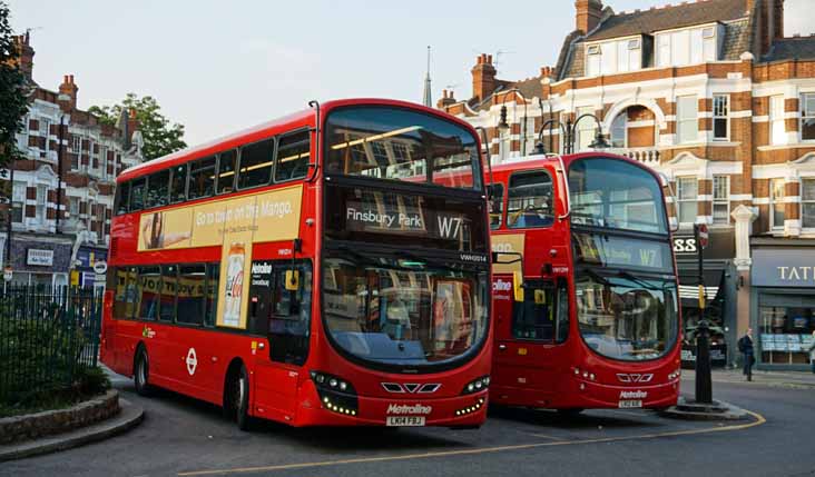 Metroline Volvo Wright B5LH VWH2014 & B9TL VW1299